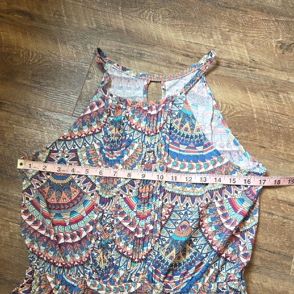 Adventura Celia Organic Cotton Blue and Purple Sleeveless Midi Sundress Size S - Picture 9 of 14